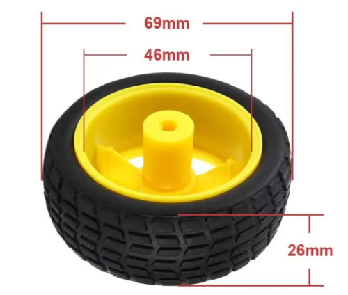 Rueda de Goma Color Amarillo